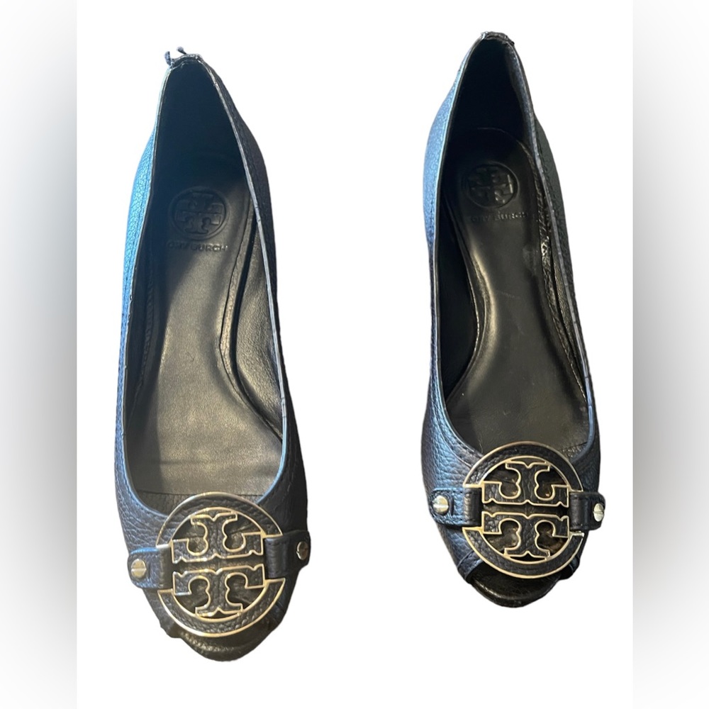 Tory Burch size 9M black Mini Wedges